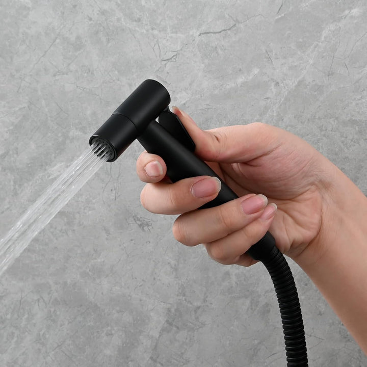 Tecmolog Bidet Sprayer Set Edelstahl Bidet Handbrause mit 3-Wege Umschaltventil 3/8"-12/17 und Dusch