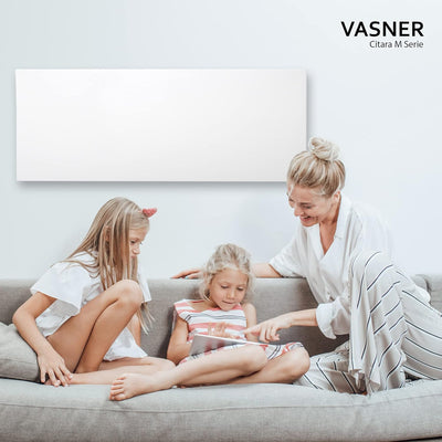 VASNER Citara M Infrarotheizung – Infrarot Elektroheizung Metall weiss Wandheizung Deckenheizung IP4