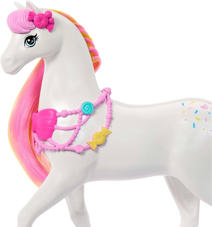 Barbie Vom Reich der Süssigkeiten Nussknacker inspiriertes Pferd mit bunter, duftender Mähne, Kamm u