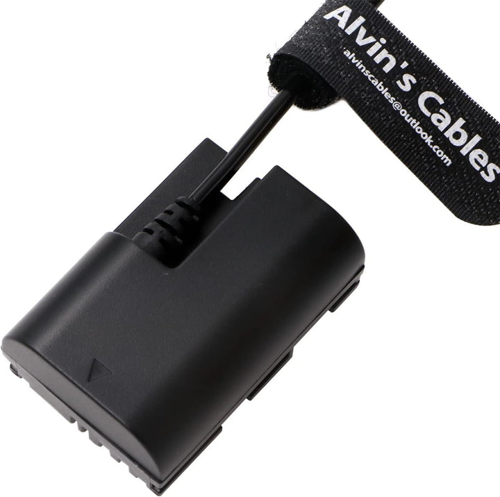 Alvin's Cables Lanparte LP E6 Dummy Akku für D-Tap Spiral Kabel für Canon 5D Mark II 7D 60D