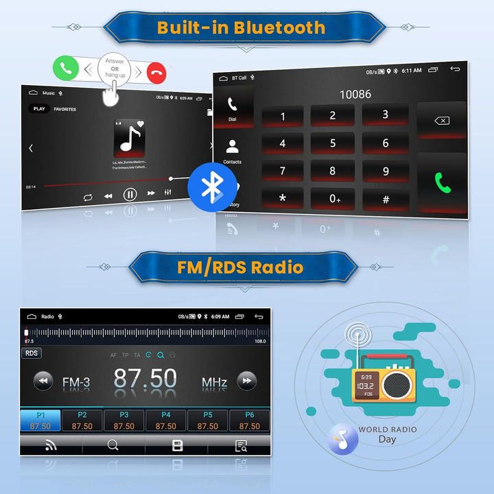 Android 15 Autoradio für Opel Movano 2 Renault Master 3 Nissan mit Wireless CarPlay Android Auto 2+6