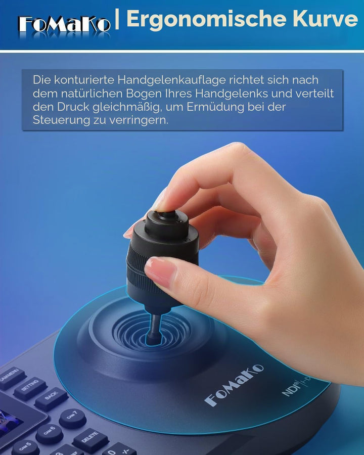 FoMaKo 4K 60FPS NDI HX3 PTZ Kamera, KI-Auto-Tracking, 20x Optischer Zoom NDI-Ausgang 4K@60, mit HDMI