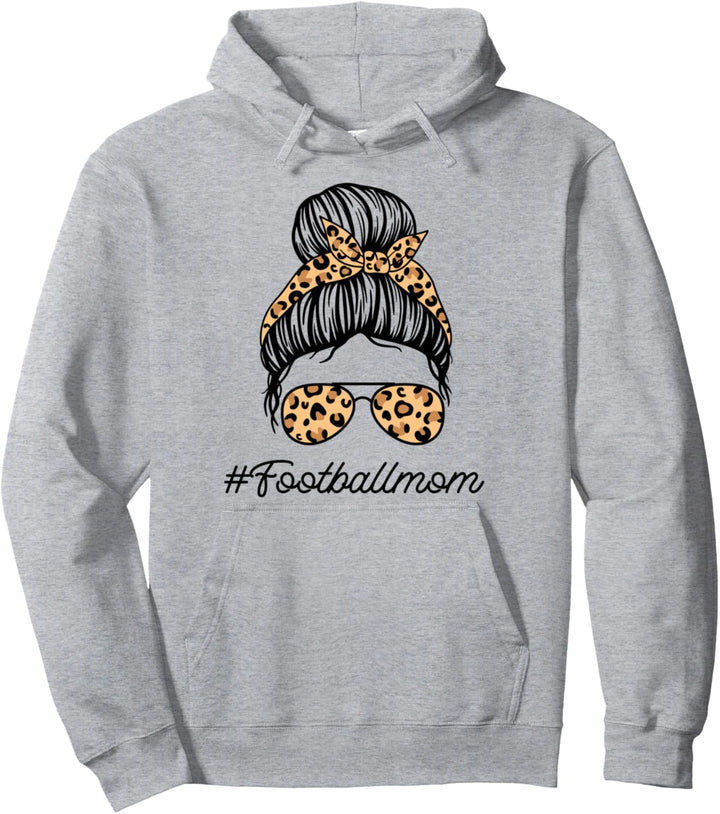 #Footballmom Unordentlicher Haarknotenhaar, Fussballmutter Pullover Hoodie