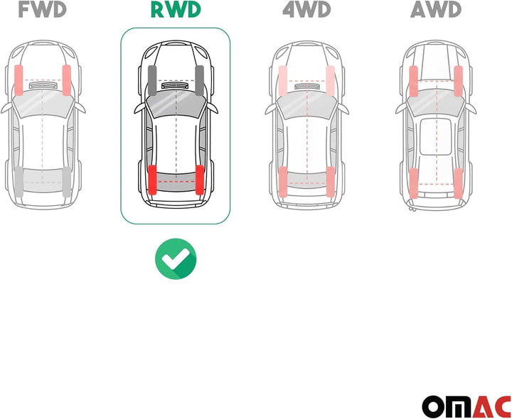 OMAC Gummimatten Fussmatten kompatibel mit Toyota Corolla 2007-2013 TPE Automatte Schwarz 4X Corolla