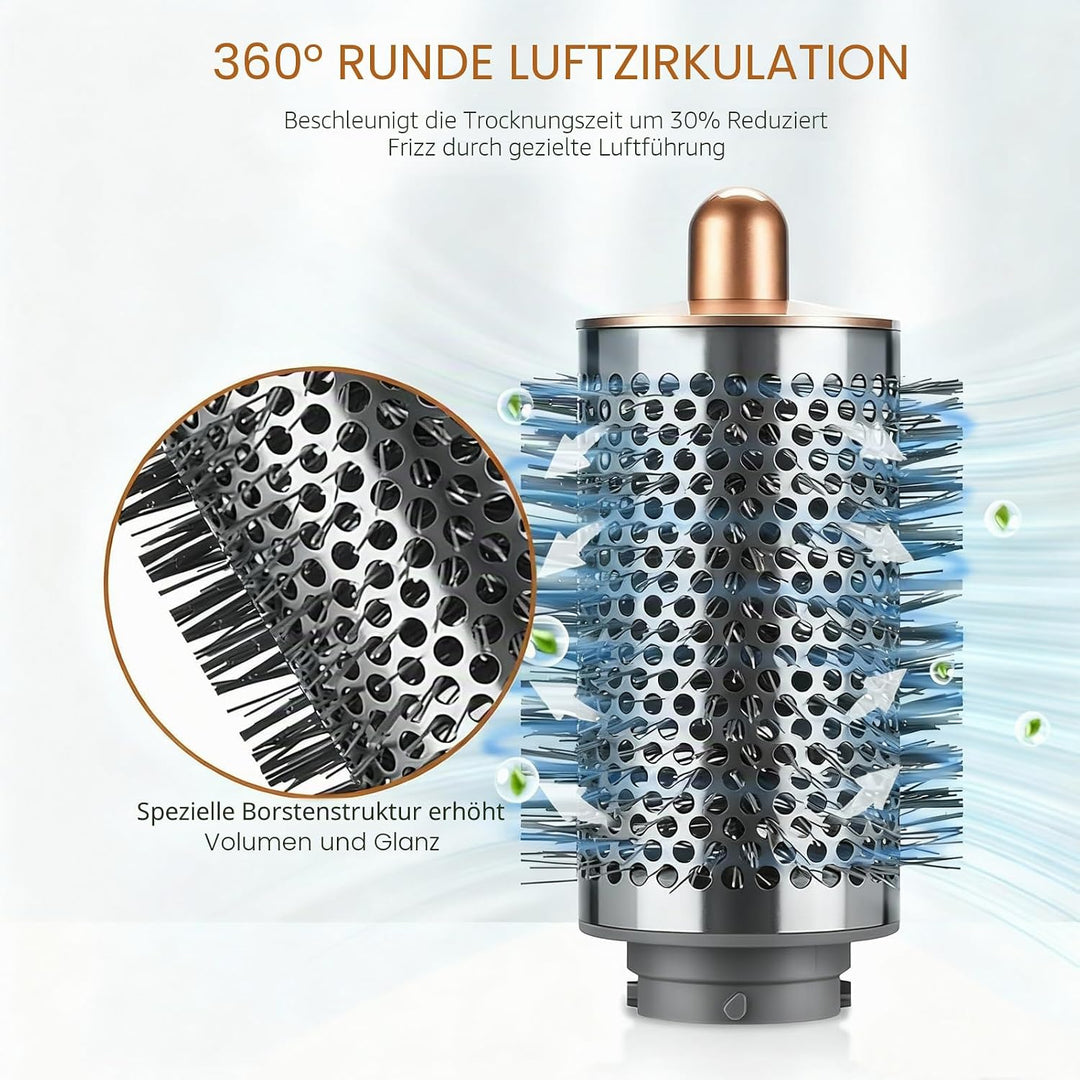 Grosse Runde Volumenbürste für Dyson Airwrap HS01/HS05/HS08, für schlaffes flaches Haar, mit langen