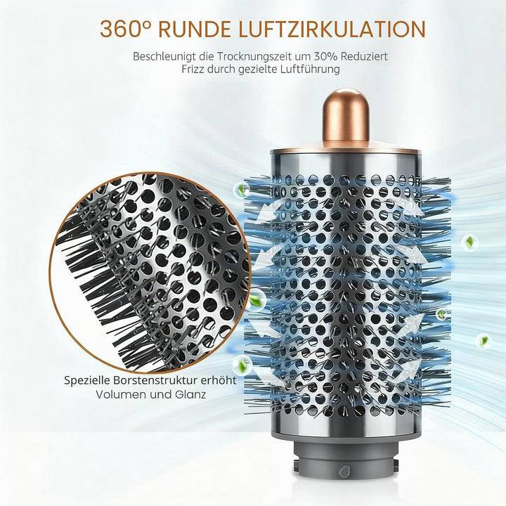 Grosse Runde Volumenbürste für Dyson Airwrap HS01/HS05/HS08, für schlaffes flaches Haar, mit langen