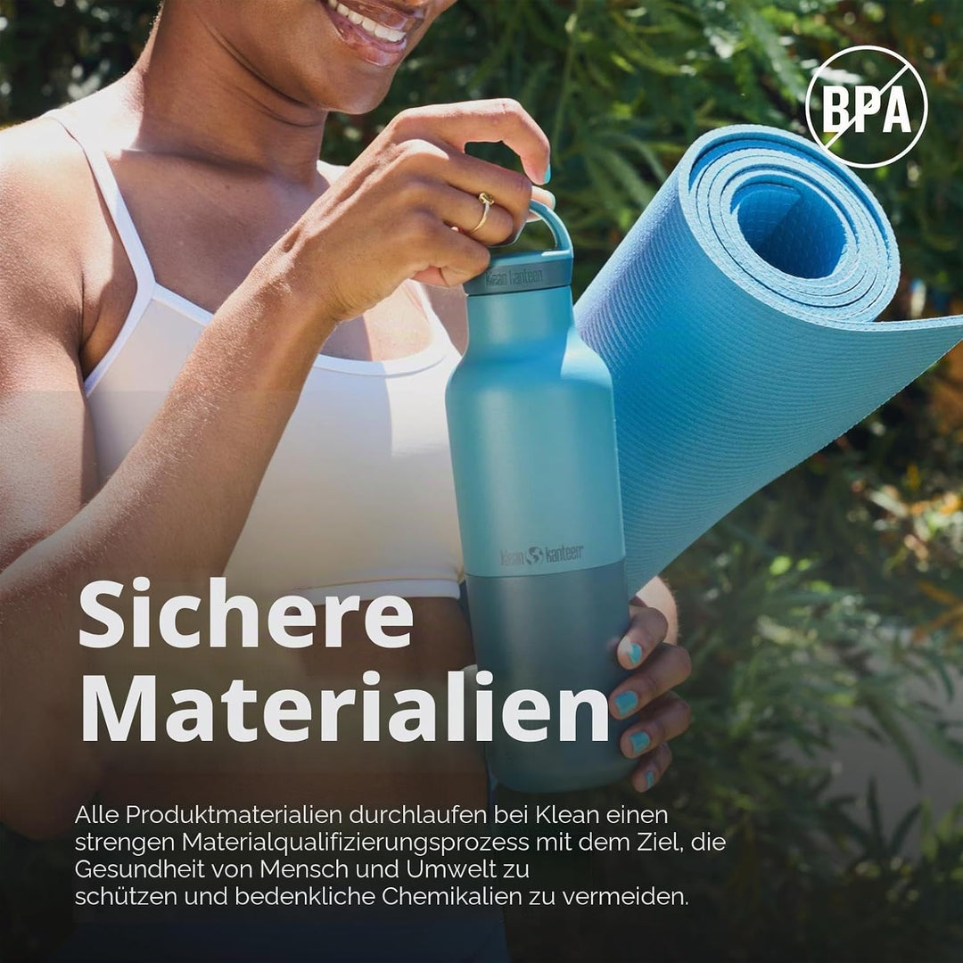 Klean Kanteen Rise klassische Isolierflasche aus Edelstahl, mit Bogenschlaufenverschluss, in der Far
