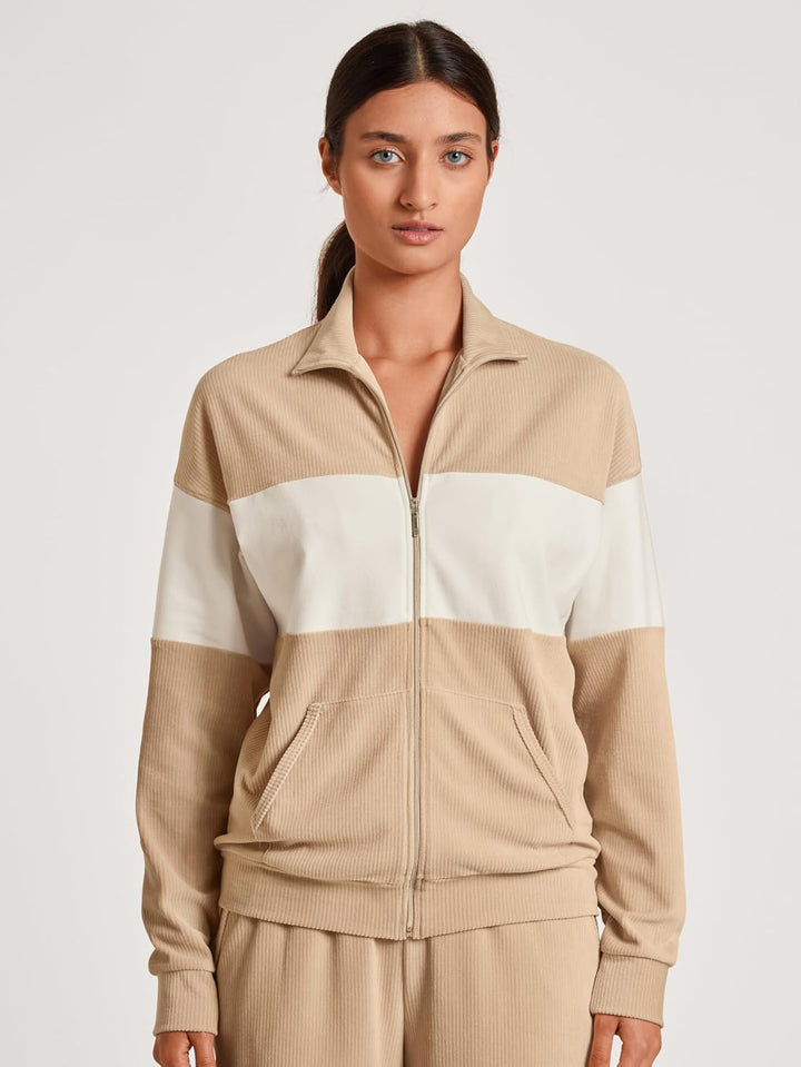CALIDA Lounge Desert Jacke Damen 36-38 Irish Cream, 36-38 Irish Cream