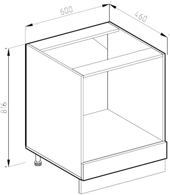 Vicco Herdumbauschrank R-Line, Weiss Landhaus/Anthrazit, 60 cm ohne Arbeitsplatte Weiss Landhaus Her