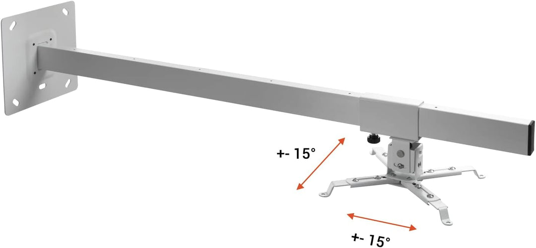 celexon Beamer-Wandhalterung MultiCel WM1200 - weiss - Wandabstand bis 120 cm - bis 15 kg - Neig- un