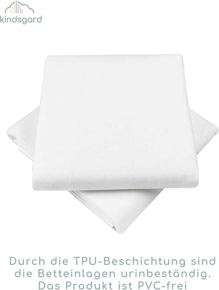 kindsgard Baby Betteinlage/Matratzenschutz tistap - 2er Pack - 70 x 140 cm - 100% Baumwolle - Waschb