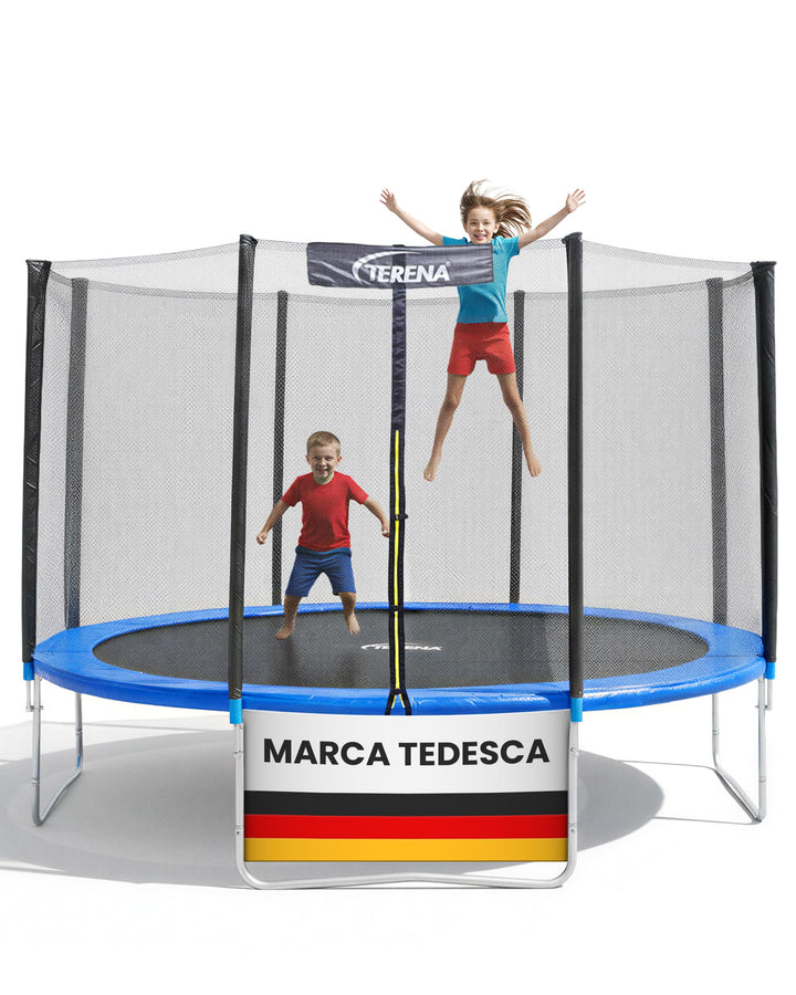 Terena Trampolin 305 cm mit Sicherheitsnetz Gartentrampolin (auch für Kinder)