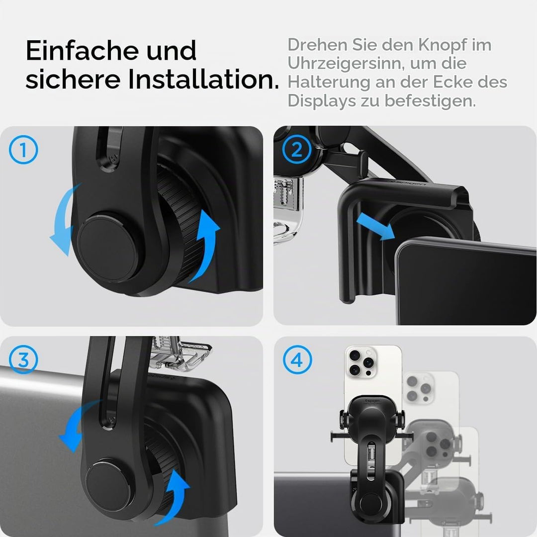 Spigen Tesla Model Y(~Juniper 2026)/3(~Highland 2026)/S/X Universal Handyhalterung【Montage ohne Kleb