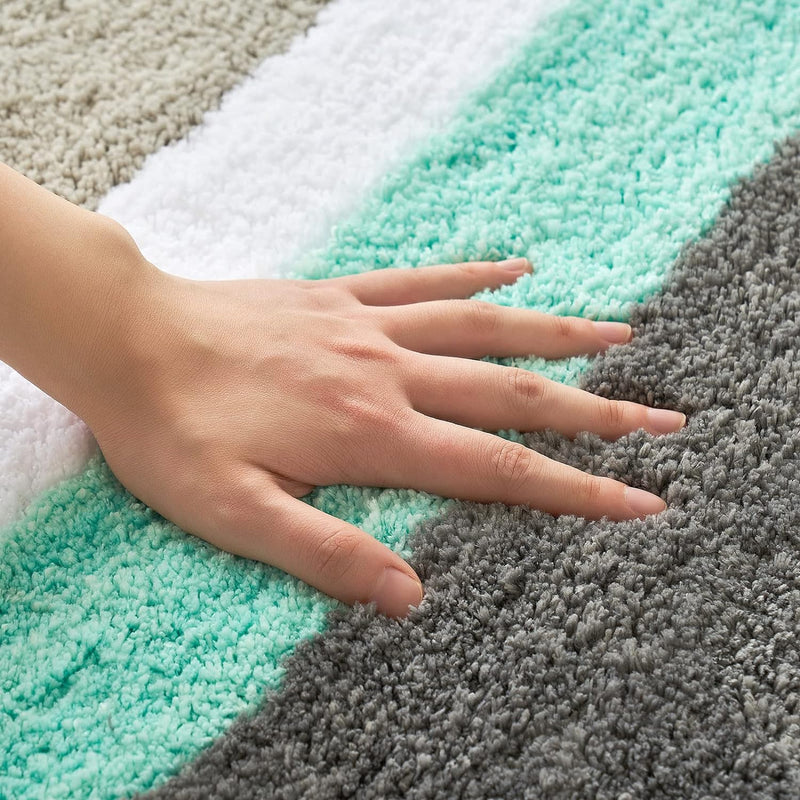 MIULEE Badematte Badteppich Duschmatte Non Slip Badvorleger Fussmatte Dekorativ Badzimmermatte Flaus
