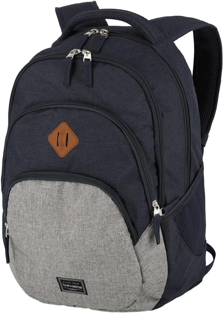 Travelite Handgepäck Rucksack, Laptop Rucksack 15,6 Zoll, BASICS, Daypack, Tagesrucksack mit vielen
