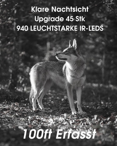 KJK Wildkamera WLAN 2.7K 64MP mit 64GB SD Karte, Wildtierkamera mit Nachtsicht, 0.05s Auslöser Beweg