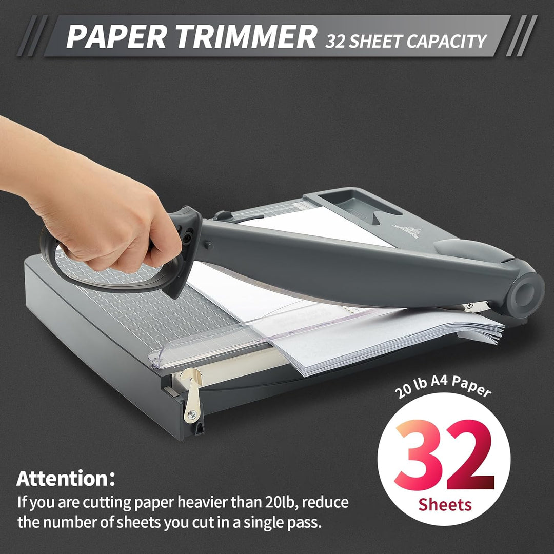 JIELISI A4 Schneidemaschine, Hebelschneider, Papierschneider bis DIN A4, Schnittlänge300 mm (Bis 80g