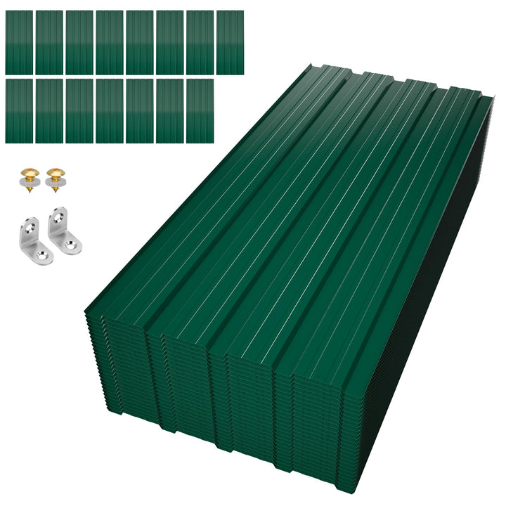 26 Stück Profilblech Verzinkter Stahl – 12 m² Dachblech Set mit Schrauben, UV-beständig, Winterfest