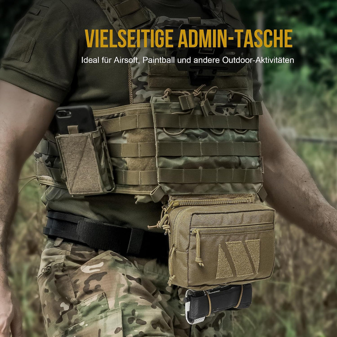 OneTigris Drop Down Pouch, PLUS1S Dump IFAK Pouch, Organizer Fronttasche für Taktische Weste Platten