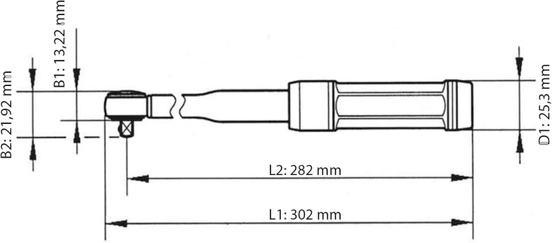 TECPO Automatischer Drehmomentschlüssel 1/4 Zoll Antrieb (1/4") 10-50 Nm Hebel-Umschaltknarre mit au