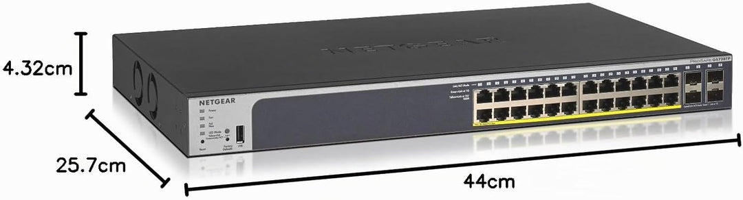 NETGEAR GS728TP 28 Port Gigabit Ethernet LAN PoE Switch Smart (Netzwerk Switch Managed mit 24x PoE+
