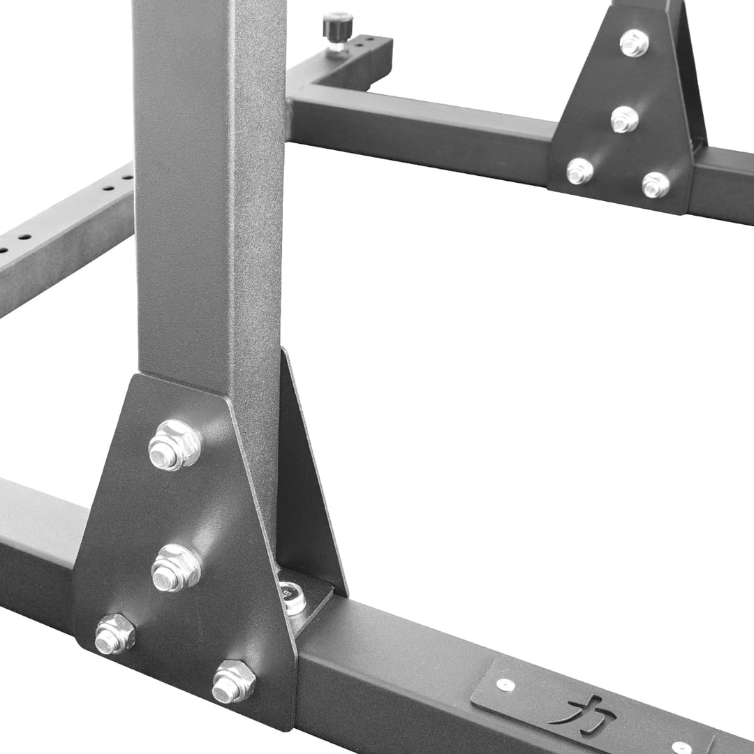 Strength Shop - Kniebeugenständer - Schwarz - Verstellbar Squat Stand in Höhe und Breite Mit Dip-Bar