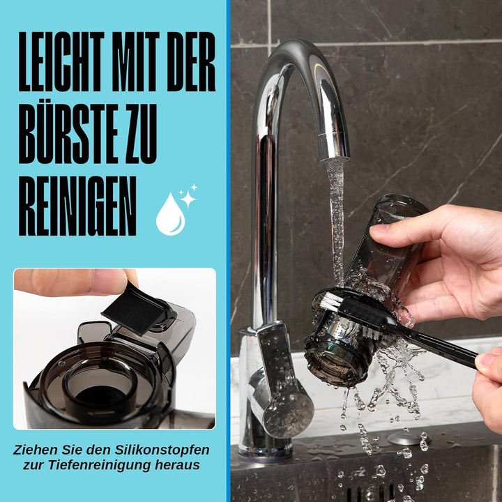 Ventray Ginnie Entsafter - Slow Juicer mit 60 U/min Niedriger Geschwindigkeit, Entsafter Gemüse und