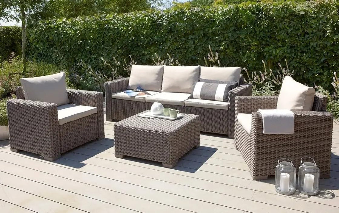 Allibert by Keter California Gartentisch aus Kunststoff, Beistelltisch für Garten, Terrasse & Balkon