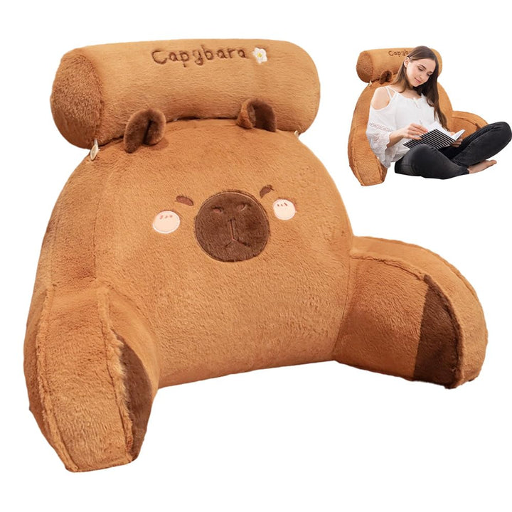 Capybara Lesekissen mit Nacken- und Armstütze, 60x40 cm Capybara Design Ergonomische Rückenstützkiss