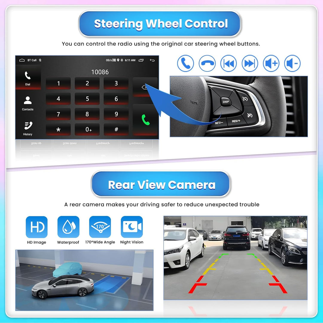 [2G+64G] Hikity Autoradio Navi Für VW Golf 5 Golf 6 T5 Touran EOS Polo Passat Sharan Android Wireles
