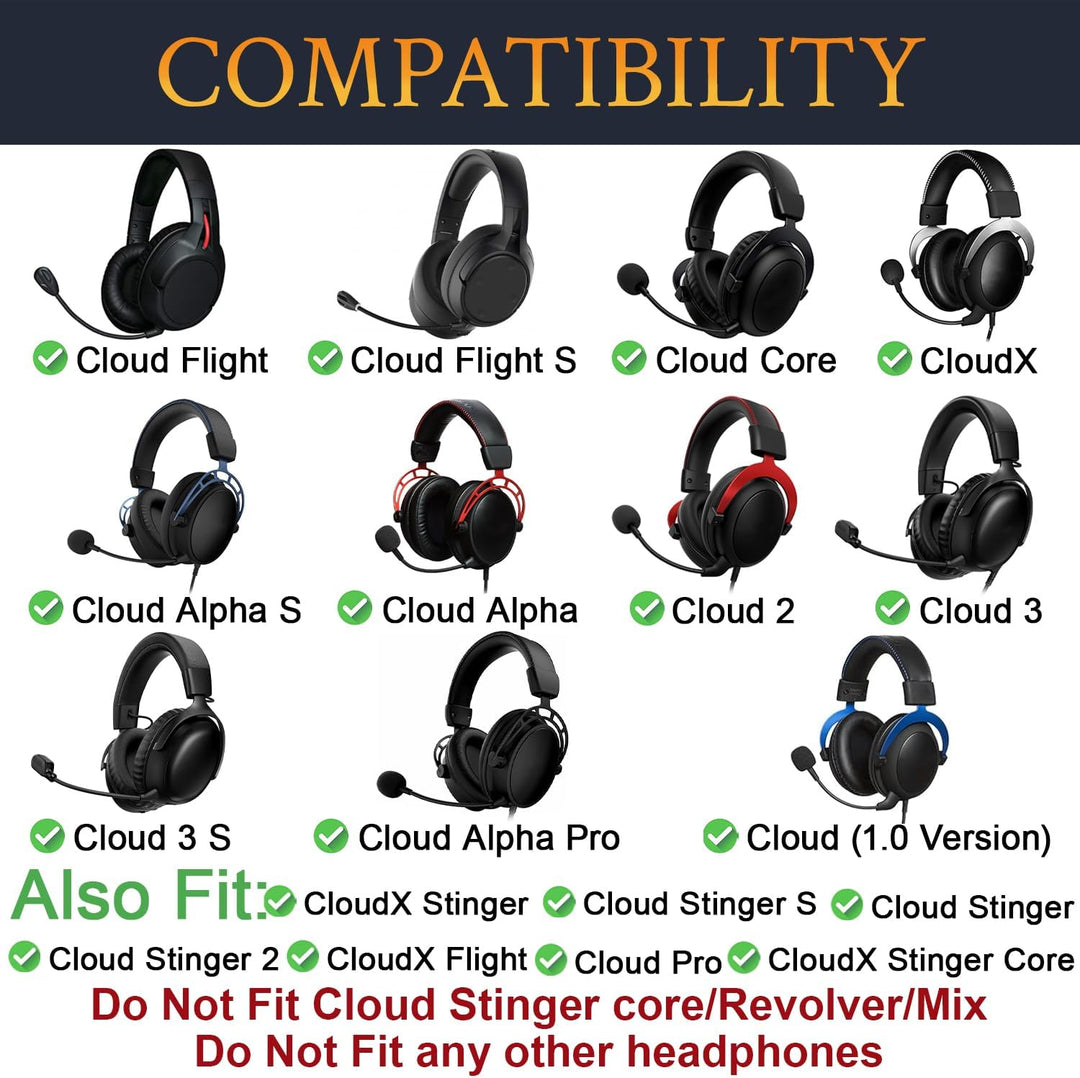 SOULWIT Kühlgel Ersatzpolster Ersatz Ohrpolster Polster für HyperX Cloud 2/3/1/Alpha/Flight/Stinger/