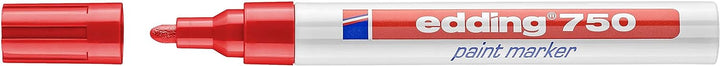 edding 750 Lackmarker - rot - 10 Stifte - Rundspitze 2-4 mm - Lackstift zur Markierung und Beschrift