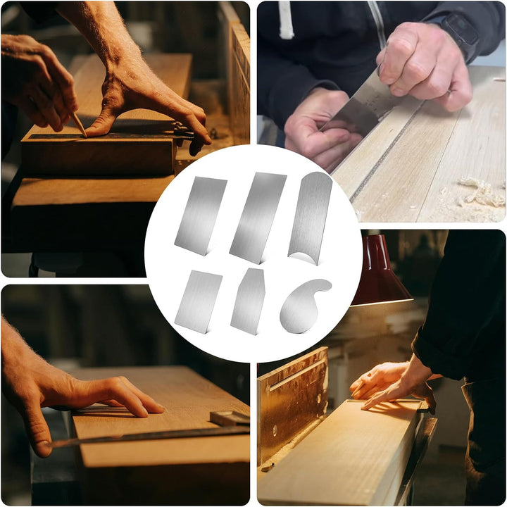 Ziehklingensatz Ziehklingen für Holz Abziehklinge Scraper - Schrankschaber Set, Schwanenhals für Hol