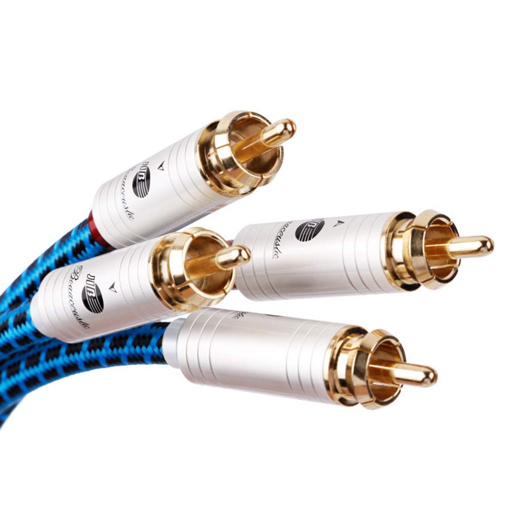 BOAACOUSTIC Cinch Kabel - Stereo Audio RCA Kabel 2x Stecker zu 2x Stecker - für HiFi-Anlage, HiFi-Re