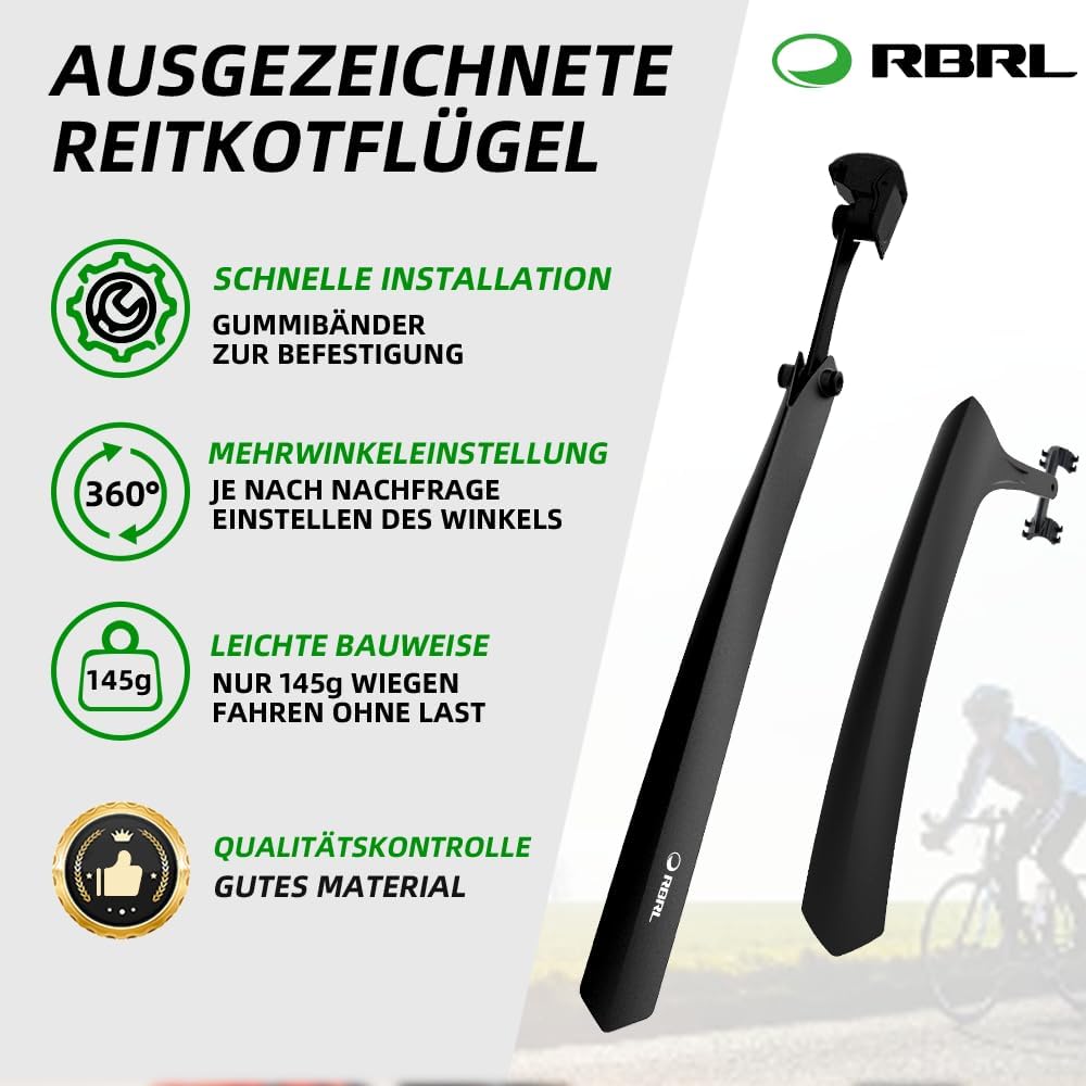 RBRL 700C Fahrrad Schutzblech Rennrad-Schutzblech-Set, für Rennrader, für 20-24-Zoll-Faltrad-Schutzb