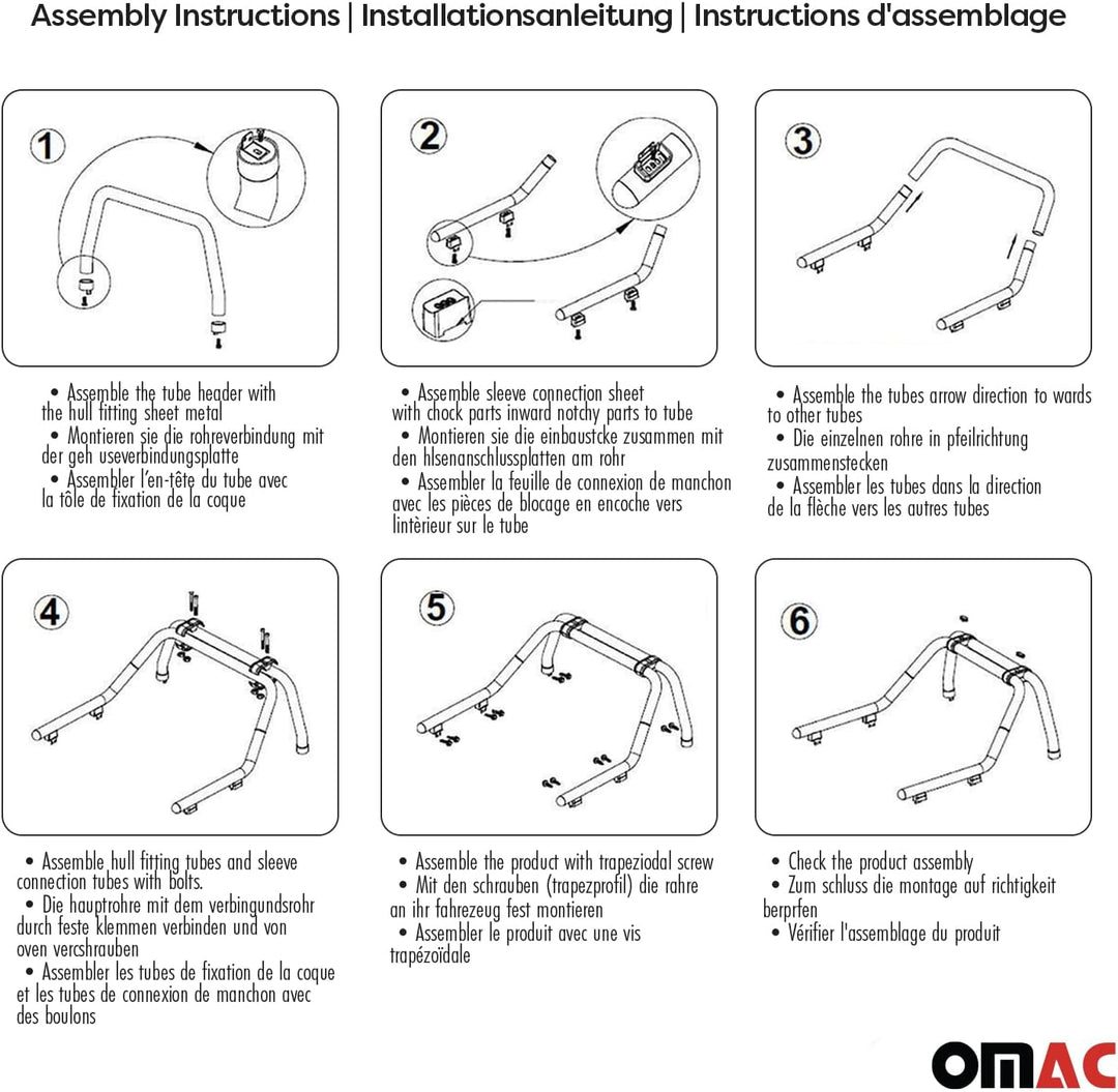 Überrollbügel Rollbar kompatibel mit VW Amarok Edelstahl | Auto Schutz 88mm