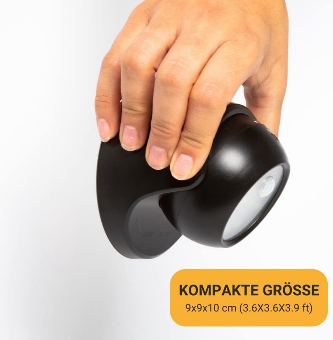 Proxinova Spot LED Strahler mit Bewegungsmelder PIR, 2 Stücke, 360° Rotation LED Strahler, Kugel Rud