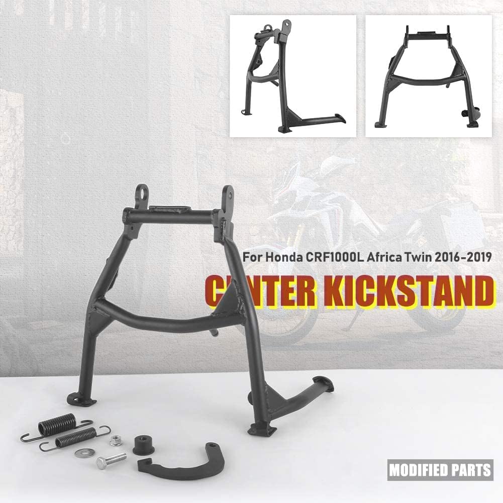 Fayedenicy Motorradzubehörteile für CRF 1000L 16-19, Schwarzer Stahl Center Central Foot Stand Mount