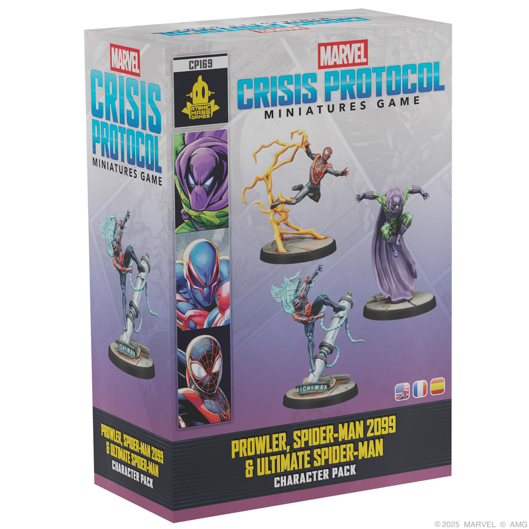 Asmodee, Marvel: Crisis Protocol – Prowler, Spider-Man 2099 & Ultimate Spider-Man, Character Pack, A