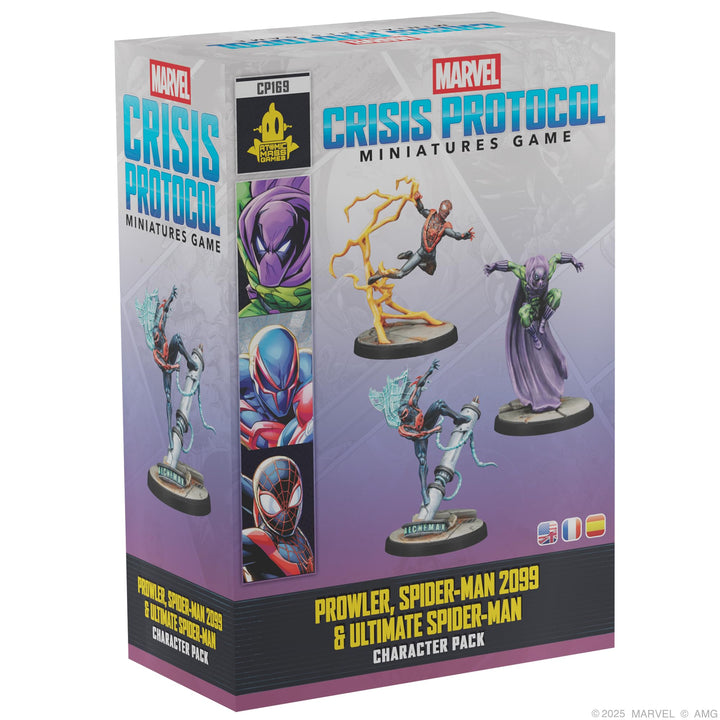 Asmodee, Marvel: Crisis Protocol – Prowler, Spider-Man 2099 & Ultimate Spider-Man, Character Pack, A