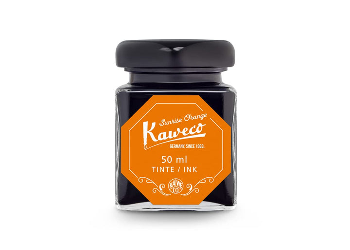 Kaweco Tintenglas 50 ml | Sonnenorange Sunrise Orange | Premium Tinte für Füller im Tintenfass | veg