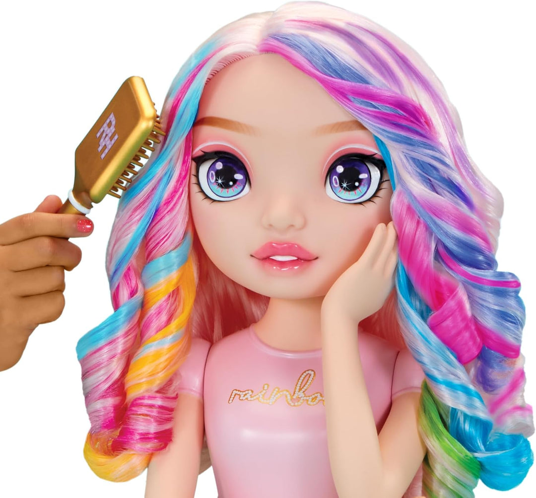 Rainbow High Styling Head - 33 cm Bella - 4-in-1 Spielset mit Auswaschbaren Haarcremes, Nagellack, B