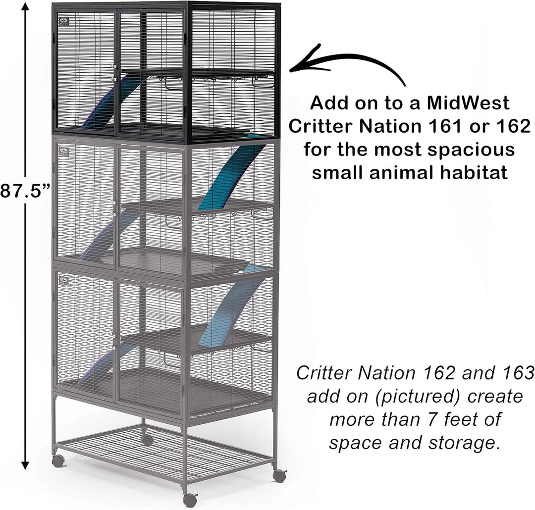 MidWest Deluxe Critter Nation Modell 163 Käfigaufsatz für Kleintierkäfig, kompatibel mit Modellen 16