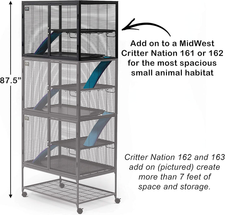 MidWest Deluxe Critter Nation Modell 163 Käfigaufsatz für Kleintierkäfig, kompatibel mit Modellen 16