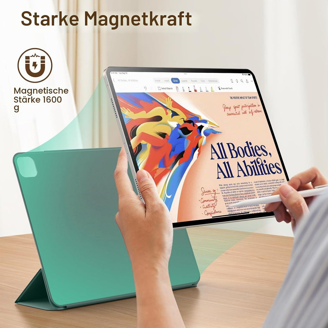 JETech Magnetische Hülle für iPad Pro 12,9 Zoll 2022/2021/2020/2018 (6./5./4./3. Generation), Pencil