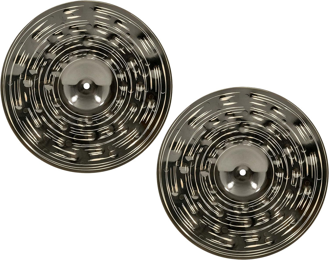 Meinl Cymbals Classics Custom Dark Hihat 14 Zoll (Video) Schlagzeug Becken – Paar – (35,56cm) B12 Br