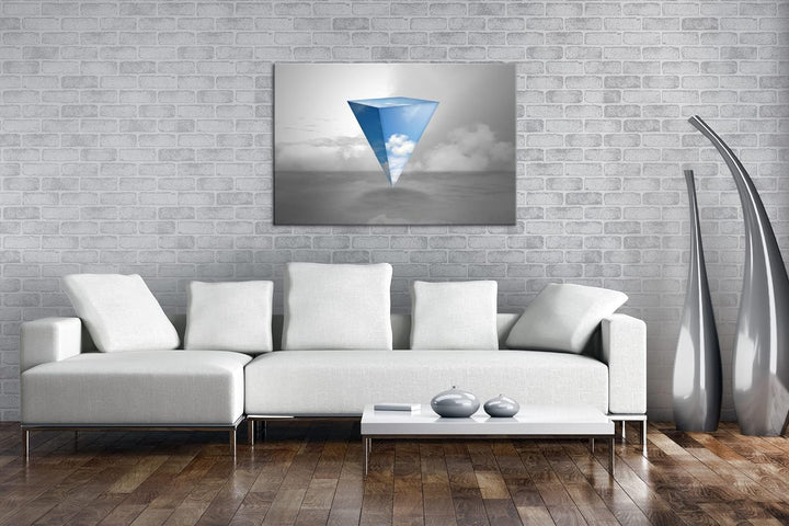 deyoli Himmliche Pyramide Format: 80x60 als Leinwandbild, Motiv fertig gerahmt auf Echtholzrahmen, H