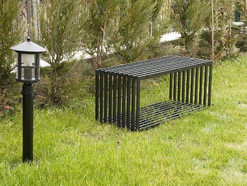 DanDiBo Ambiente Bank D-Stil Modern Gartenbank 11671 Sitzbank 100cm aus Metall Eisen Blumenbank