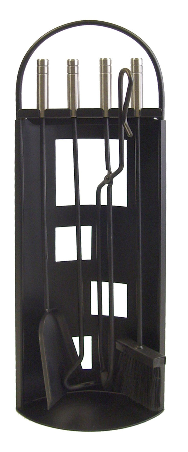 Imex El Zorro 10016 Kamin-Zubehörset, gebogenes Design, rostfrei, 68 x 23 x 14 cm, Schwarz