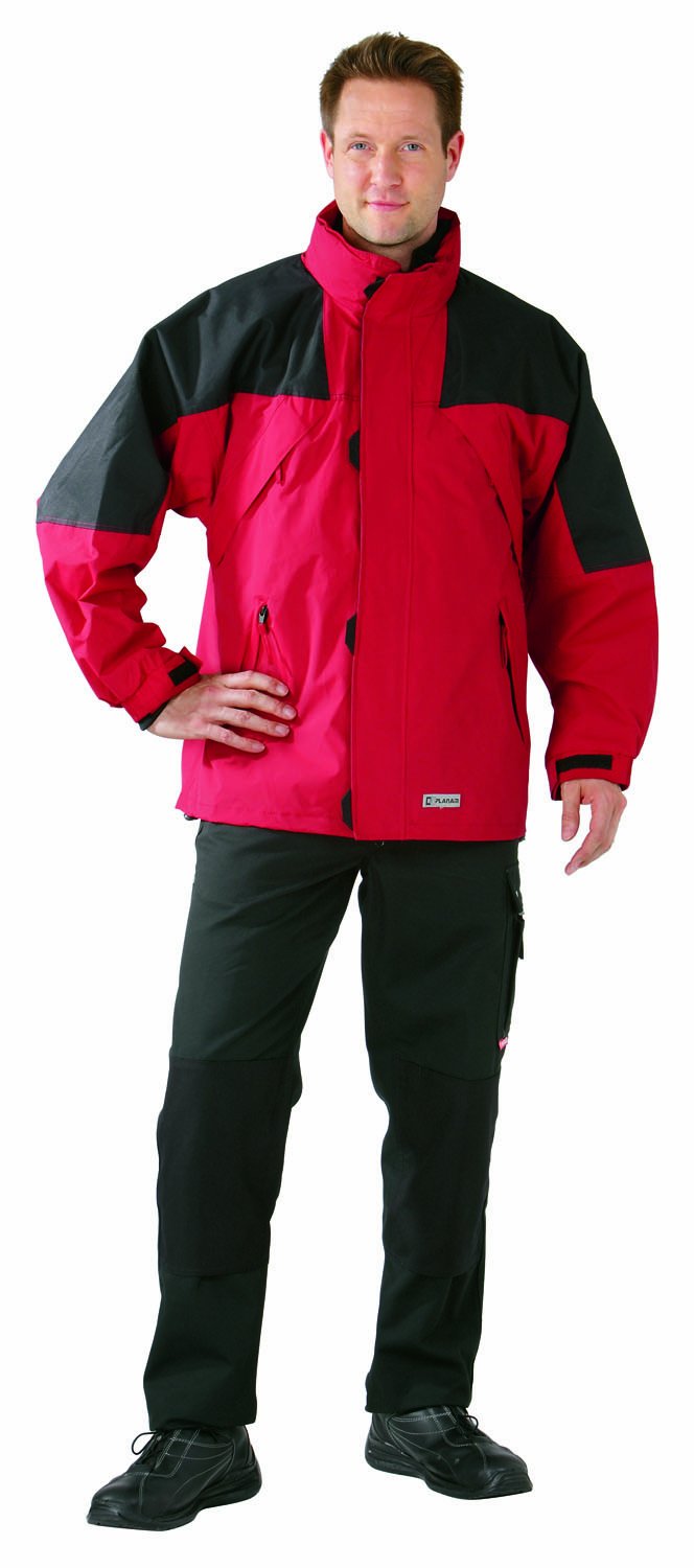 Planam Redwood Jacket Red/Black XXXL Rot/Schwarz, XXXL Rot/Schwarz